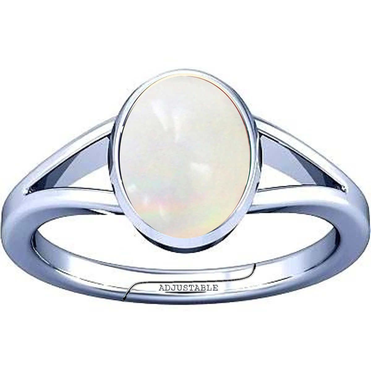 white opal adjustable silver copy