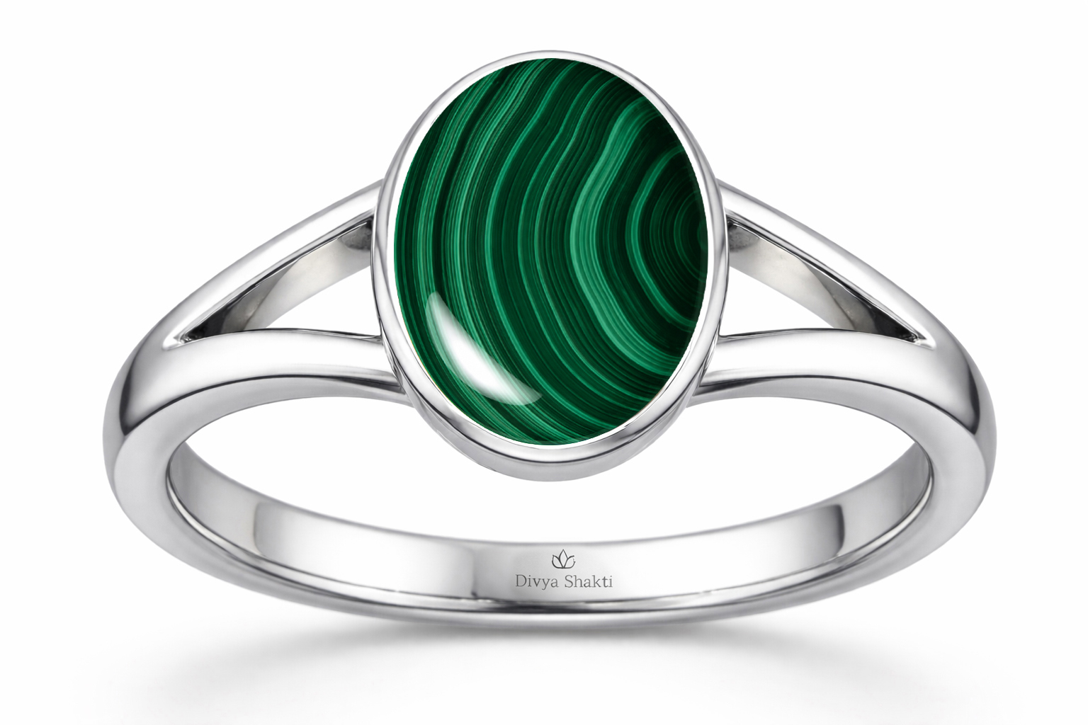 Malachite silver ring
