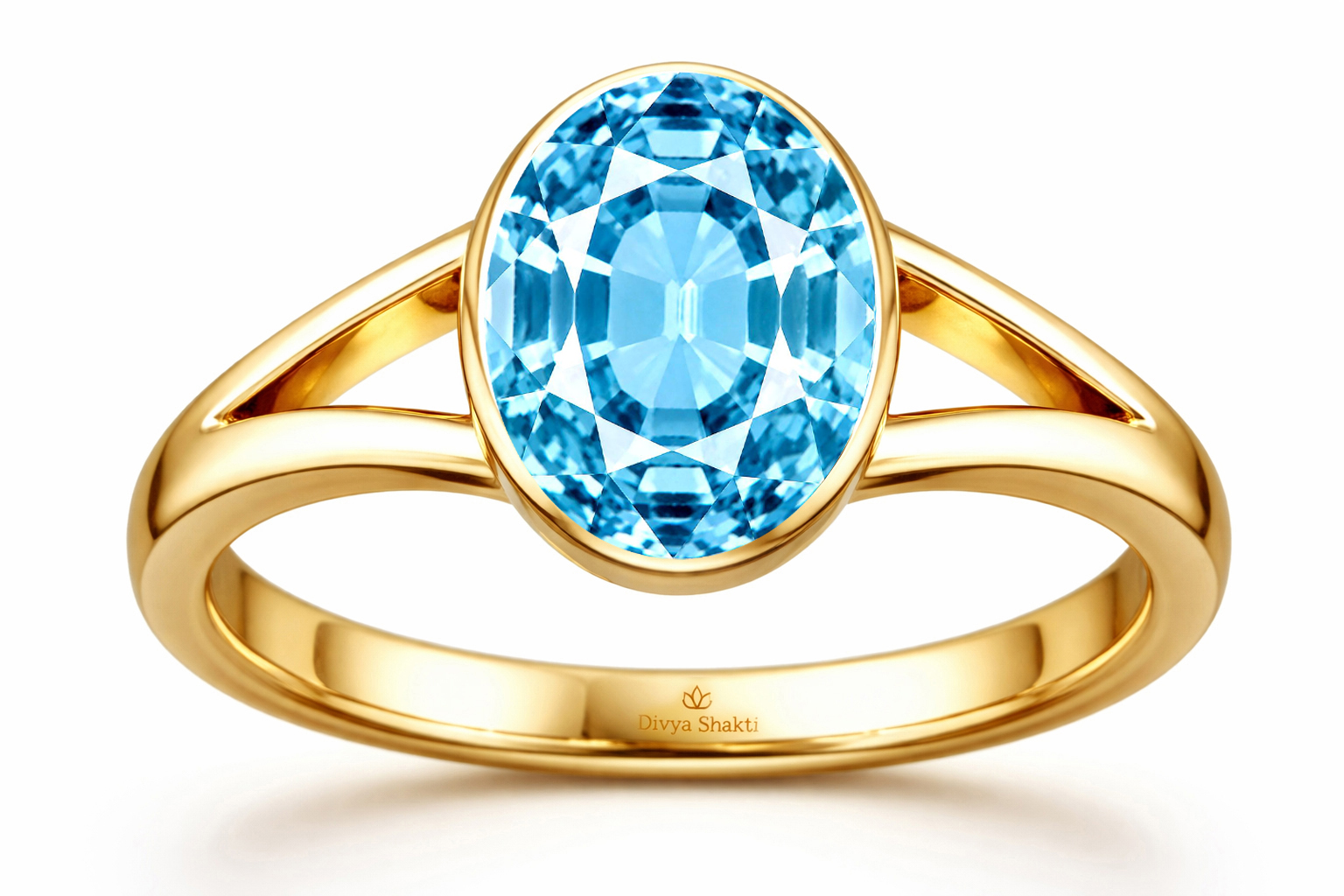 Aquamarine panchdhatu ring