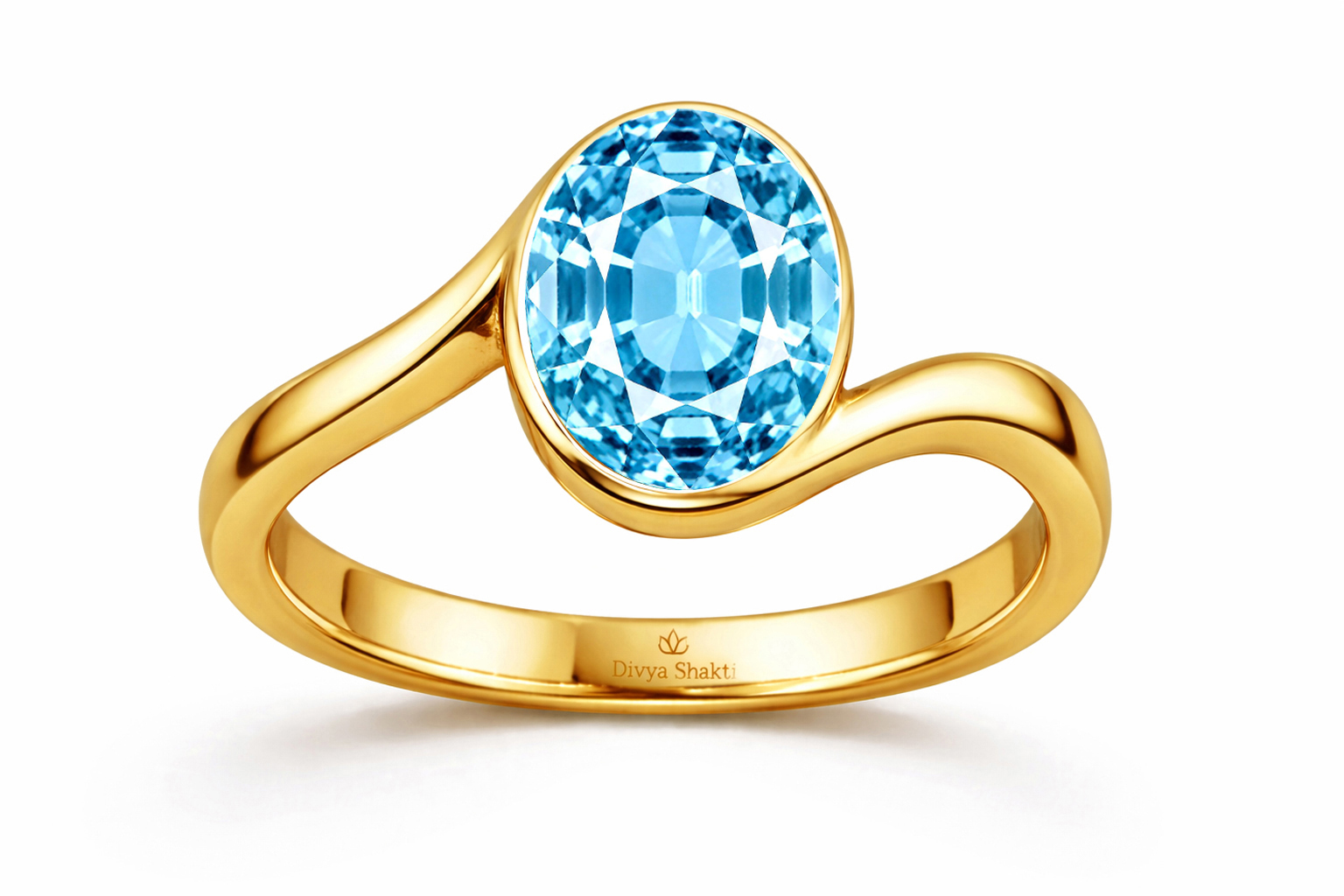 Aquamarine panchdhatu women ring
