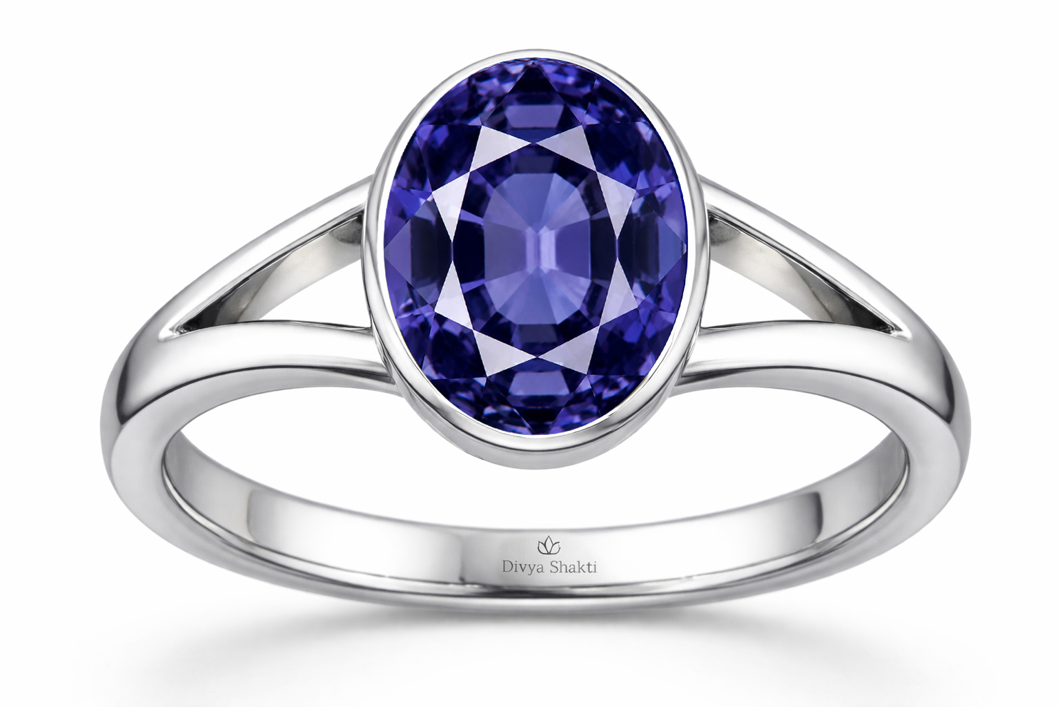 Iolite silver ring
