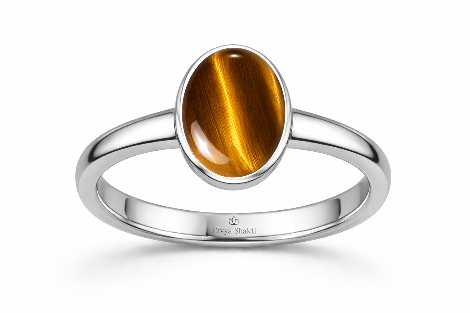 Tiger’s eye ( chitti stone) simple silver ring
