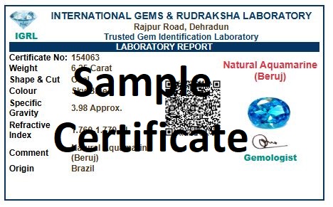 aquamarine certificate