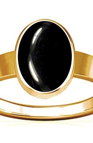 12.25 Ratti 11.60 Carat Sulemani Hakik Ring Black Haqiq Precious Gemstone  Hakeek Astrological Silver Plated Adjustable