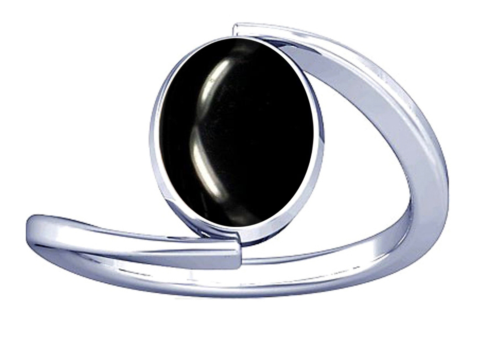 Black Obsidian Silver Ring for Men - My Zen Temple