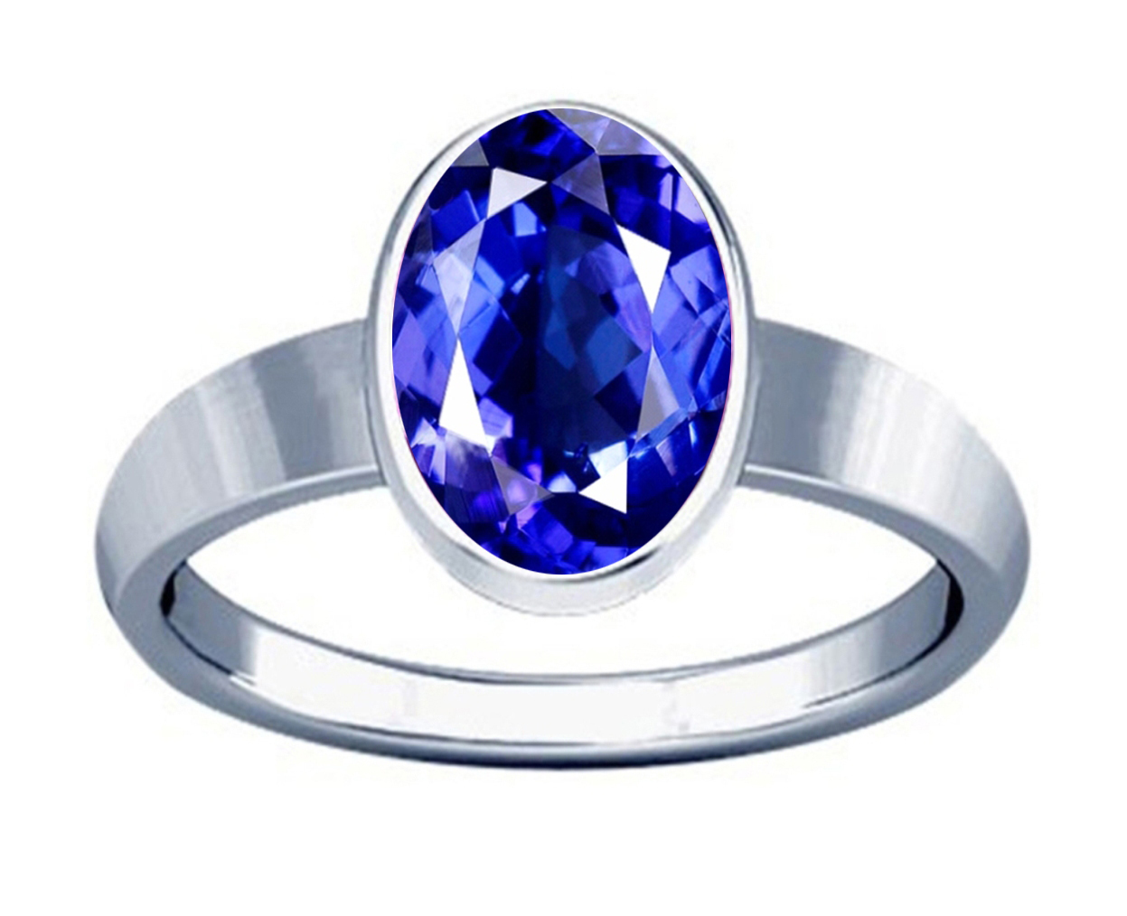 Tanzanite Diamond 3-Stone Engagement Ring Antique Vintage Style