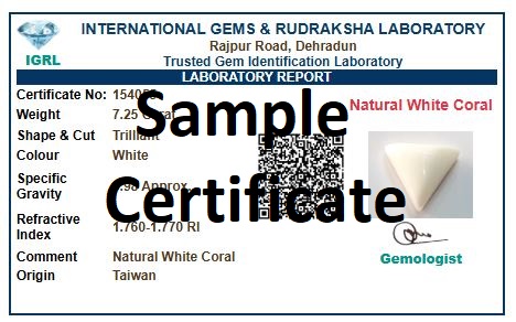 white coral triangle certificate