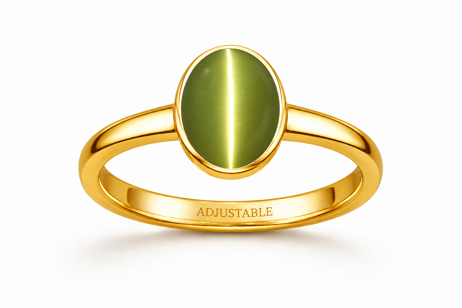 Cat's Eye (Lehsunia) panchdathu simple adjustable ring