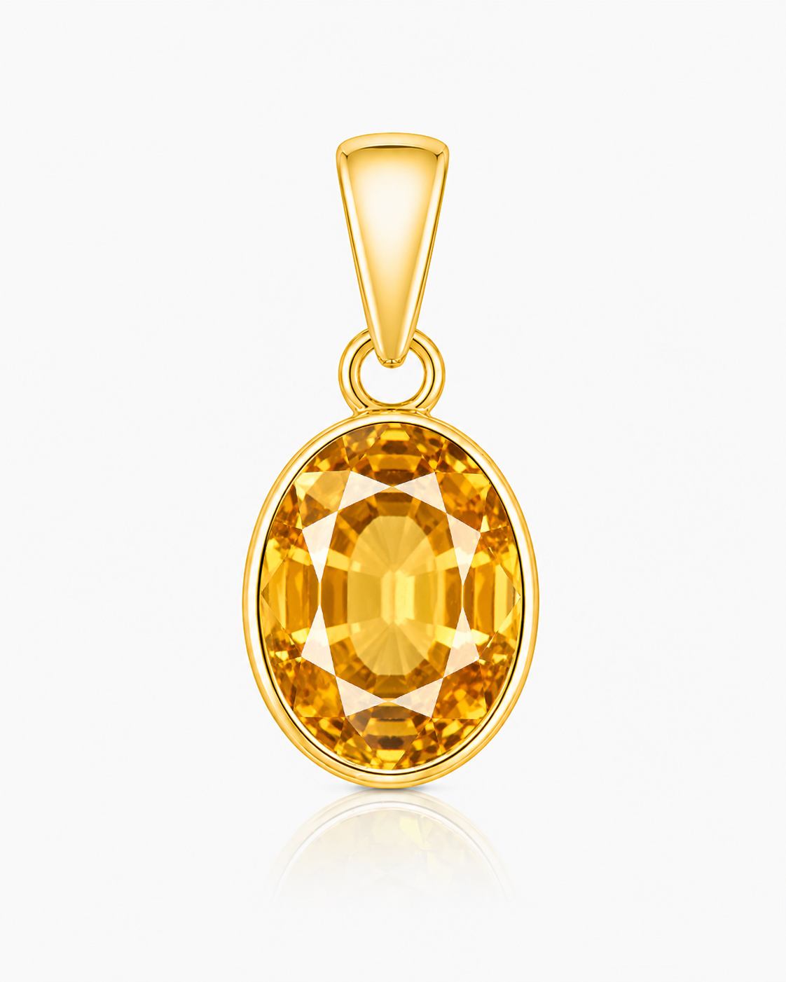 Citrine panchdathu pendant