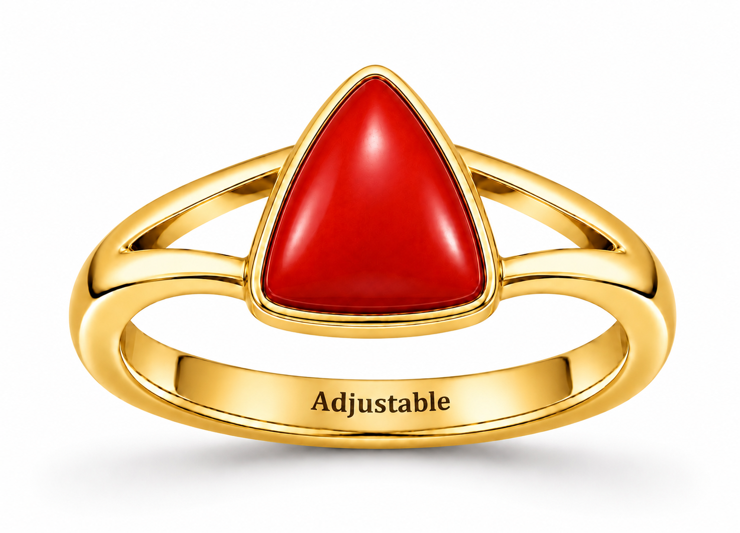 Red Coral Munga panchdathu adjustable ring