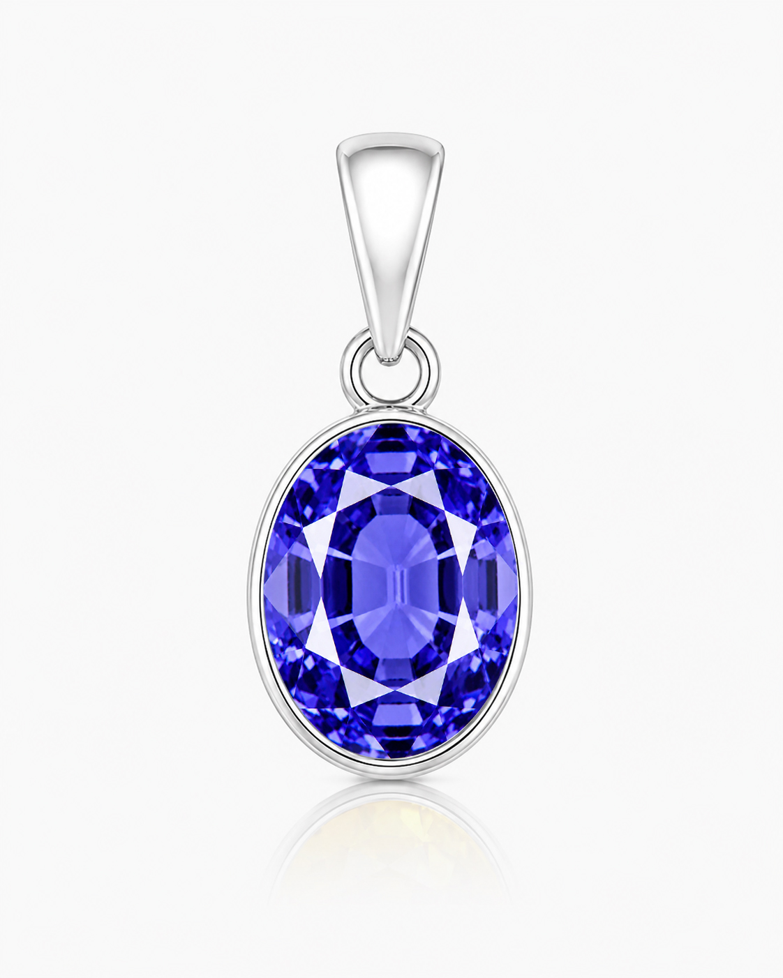 Tanzanite silver pendant
