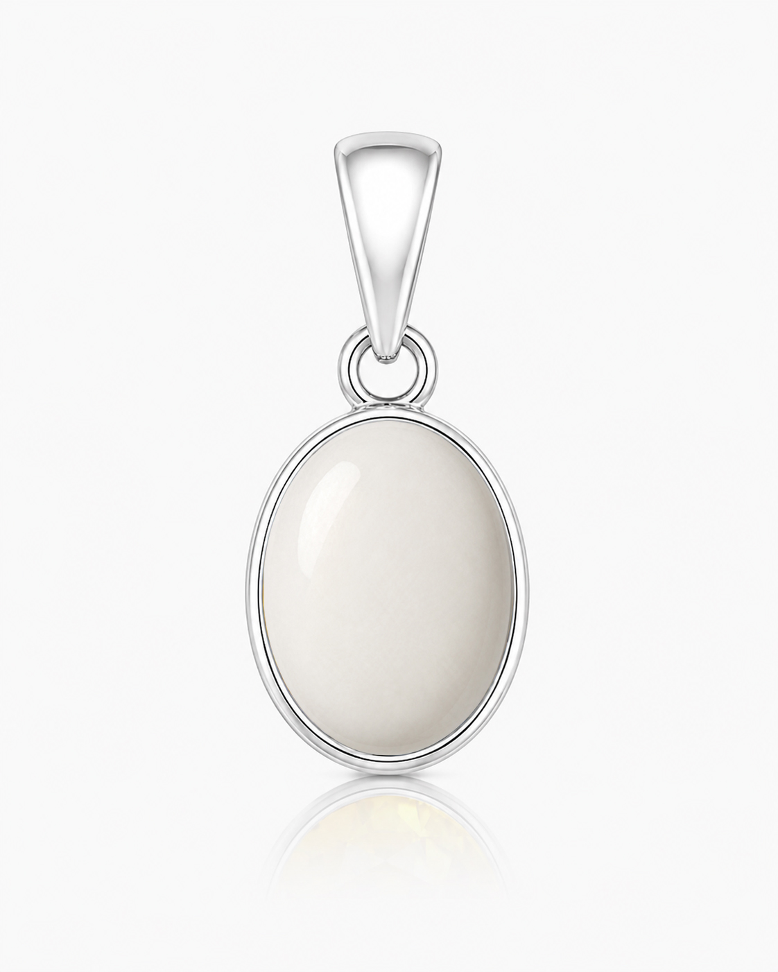 White Coral silver pendant