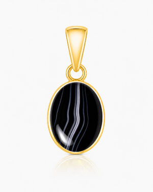 Black Chalcedony (Sulemani Hakik) Pendant