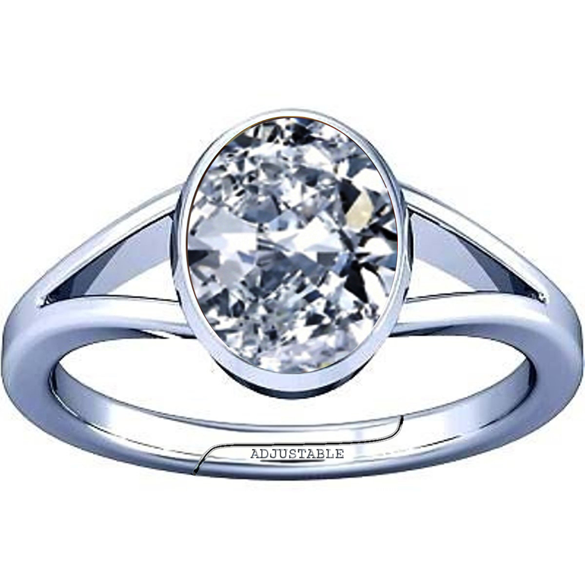6.25 Ratti Jarkan Precious Gemstone Natural Zircon Stone Rashi Ratna  Ashtadhatu Adjustable Silver Ring for Astrological Purpose for Men and Women