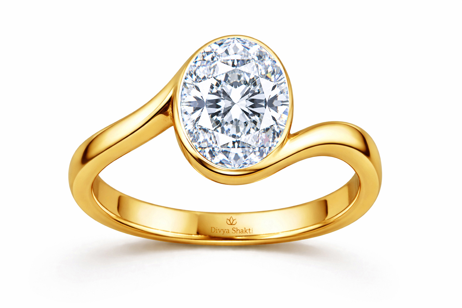 oval American Diamond panchdathu women ring