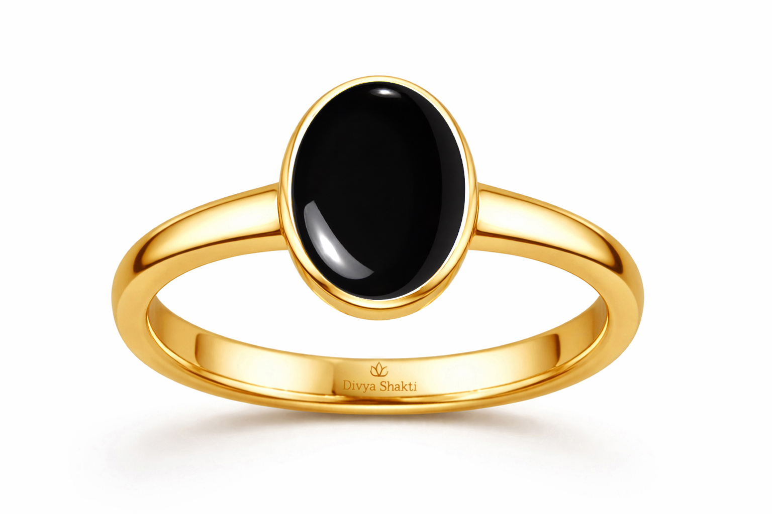 Black agate panchdhatu simple ring