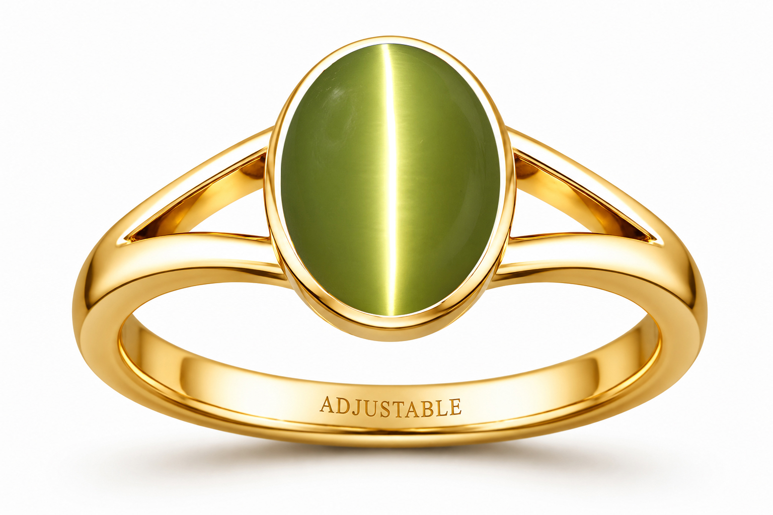 Cat's Eye (Lehsunia) panchdathu adjustable ring