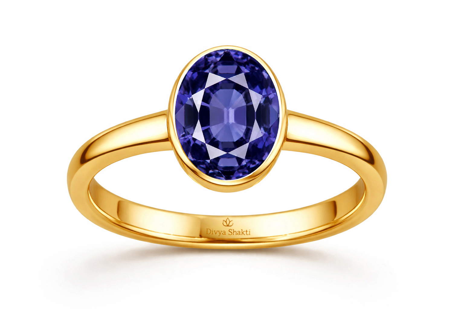 Iolite panchdhatu simple ring