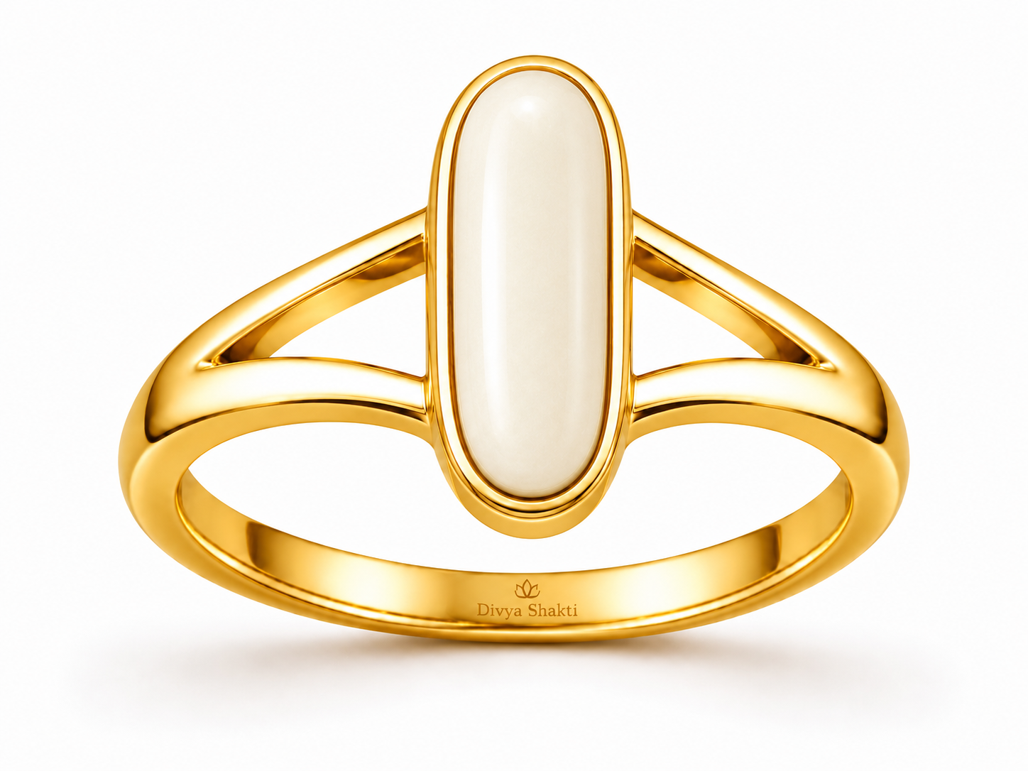 Italian white coral panchdathu ring