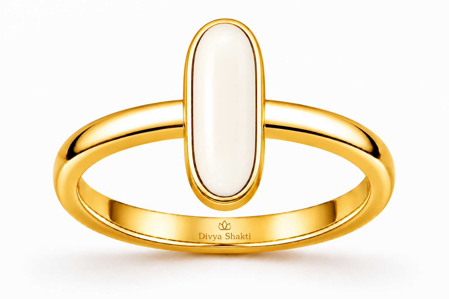 Italian white coral panchdathu simple ring