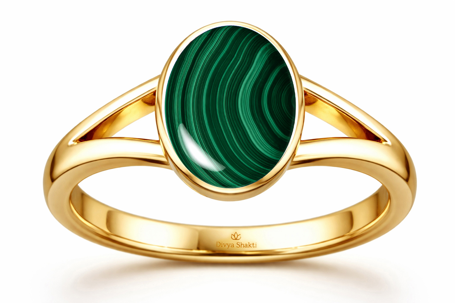Malachite panchdhatu ring