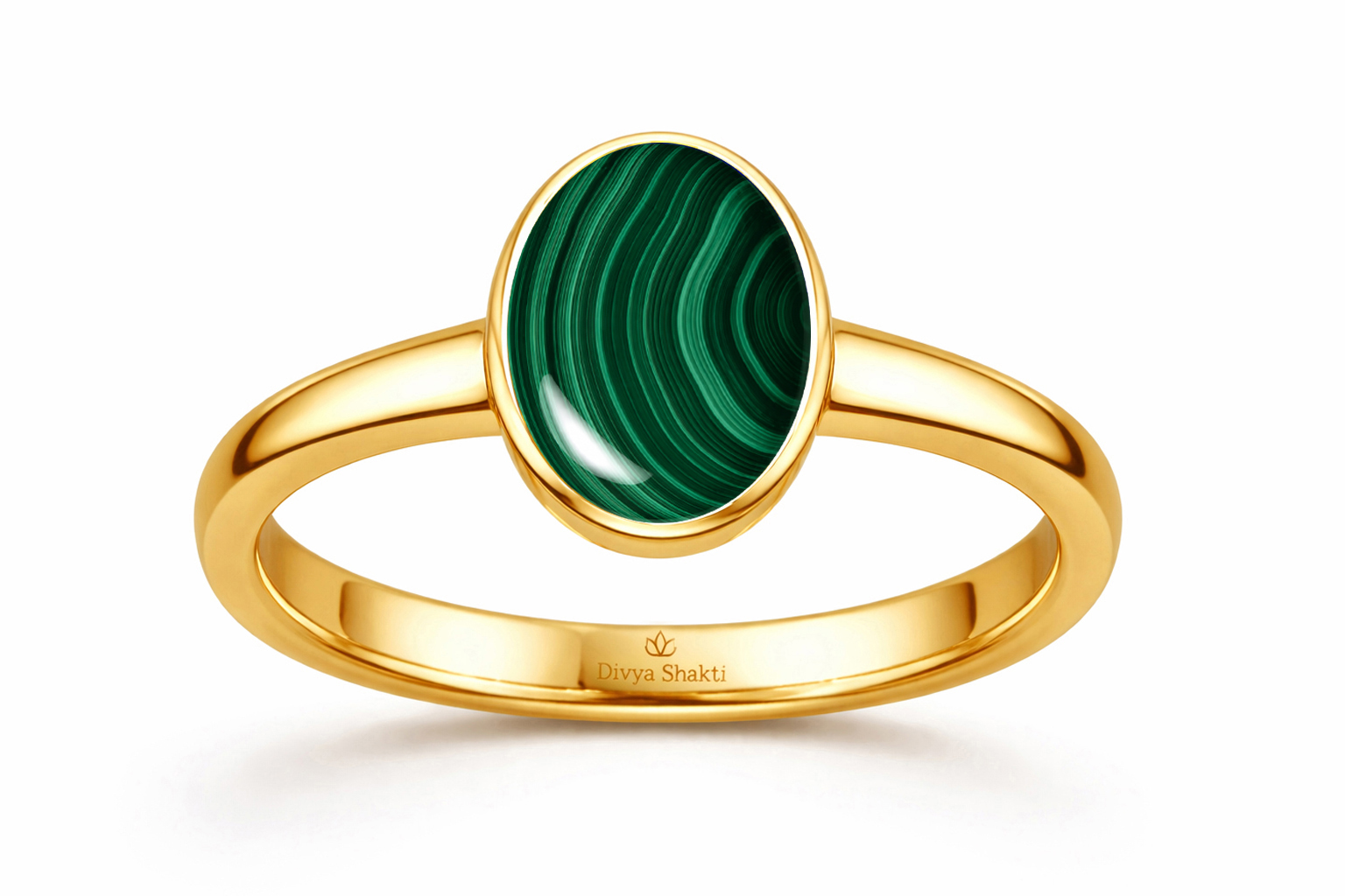 Malachite panchdhatu simple ring