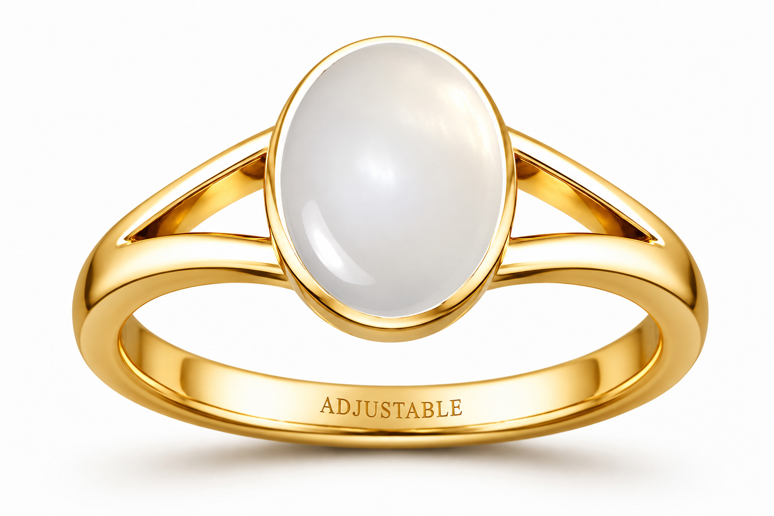 Moonstone panchdhatu adjustable ring