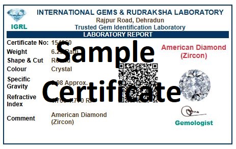 Round american diamond certificate