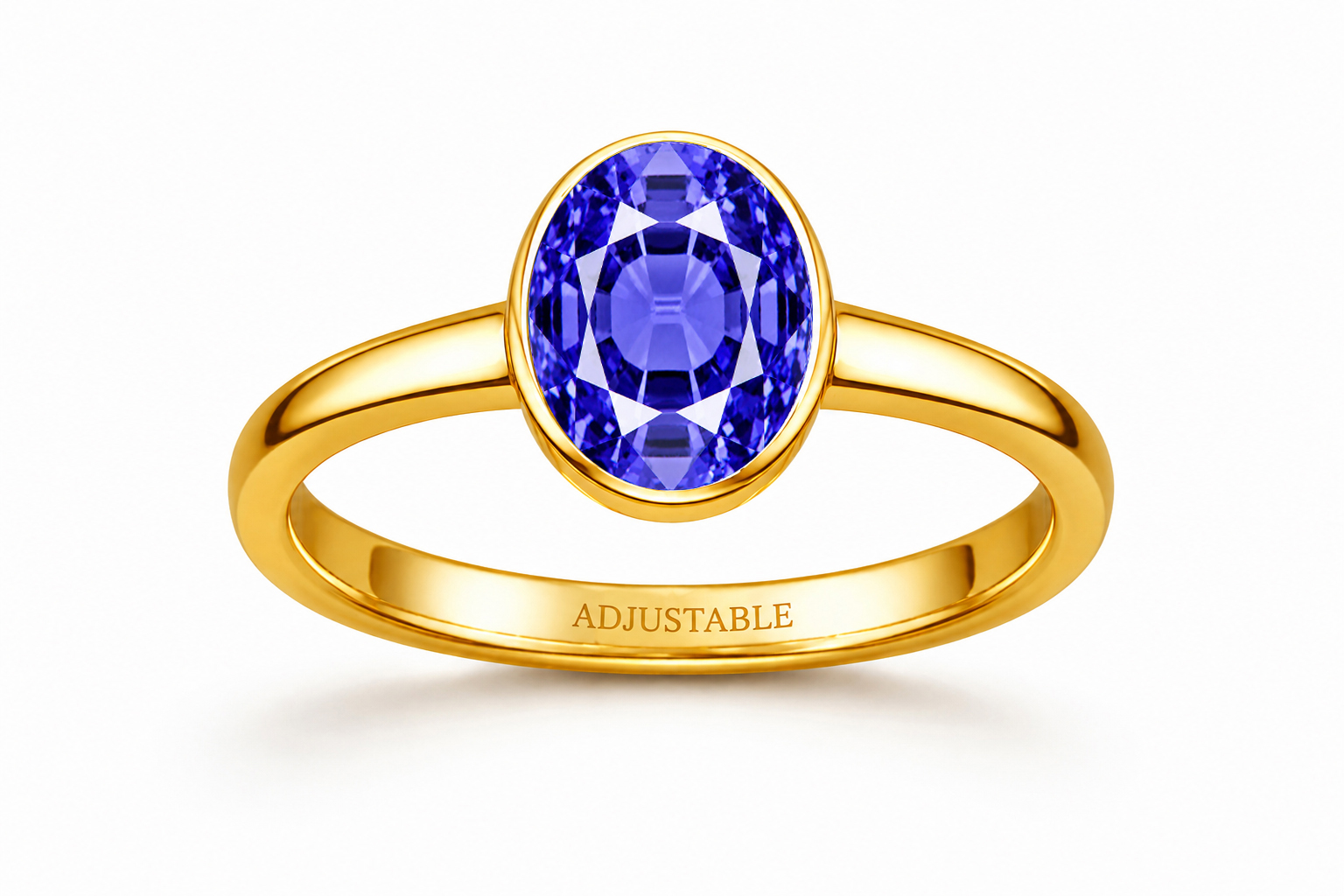 Tanzanite panchdathu simple adjustable ring