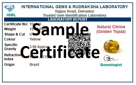 citrine certificate