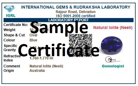 iolite certificate