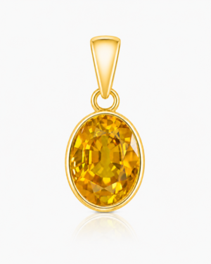 Yellow Sapphire (Pukhraj) Pendant